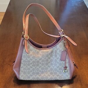 Coach Shoulder Bag - Pink and Tan